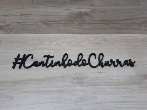 #Cantinho do Churras - palavra de parede em mdf