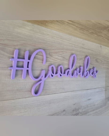 #goodvibes - Palavra de Parede em mdf