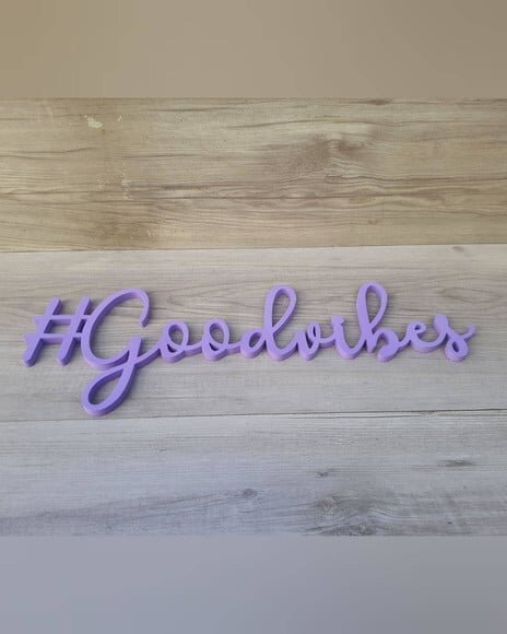 #goodvibes - Palavra de Parede em mdf