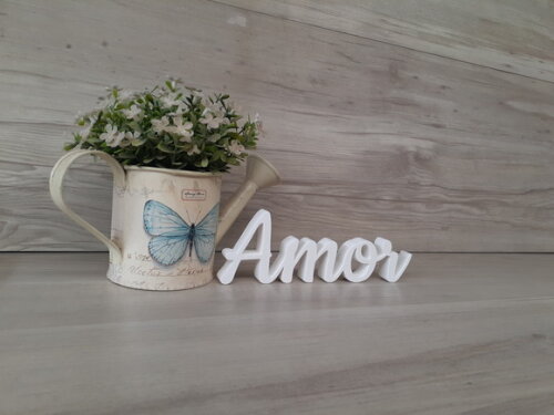 Amor - linha CK - Palavra de mesa em MDF - Tamanho P