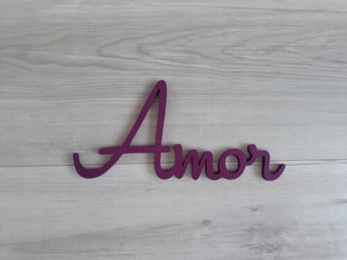 Amor - linha ST - Palavra Decorativa em MDF (parede)