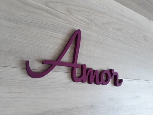 Amor - linha ST - Palavra Decorativa em MDF (parede)