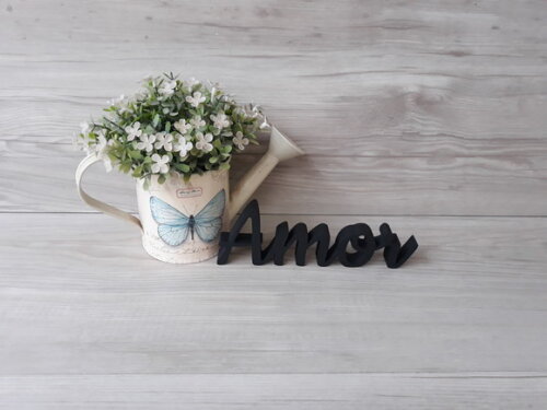 Amor - linha CK - Palavra de mesa em MDF - Tamanho P