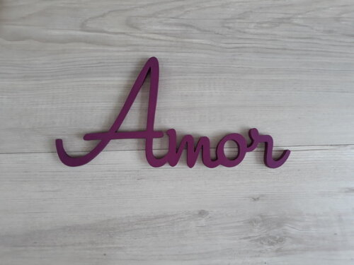 Amor - linha ST - Palavra Decorativa em MDF (parede)