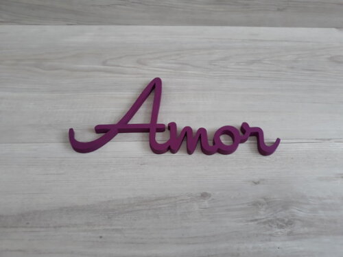 Amor - linha ST - Palavra Decorativa em MDF (parede)