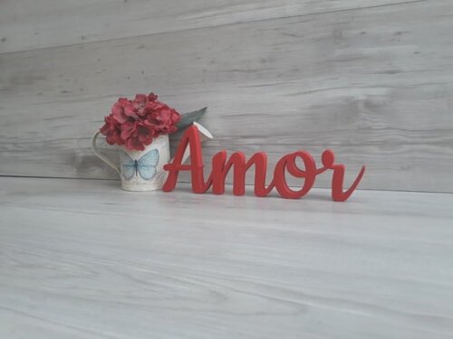 Amor - Palavra Decorativa em mdf - Linha Ck