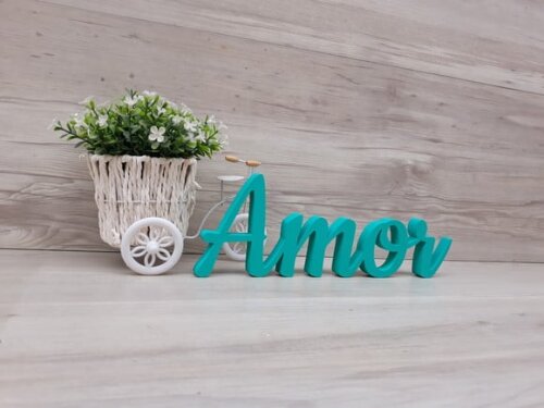 Amor - Palavra Decorativa em mdf - Linha Ck