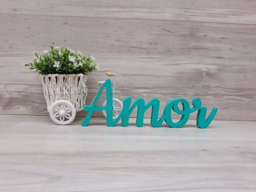 Amor - Palavra Decorativa em mdf - Linha Ck