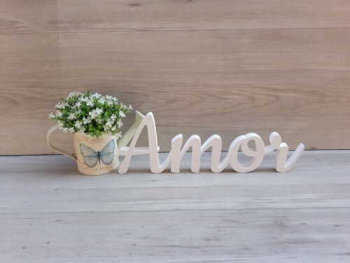Amor - Palavra Decorativa em mdf - Linha Ck
