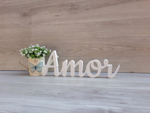 Amor - Palavra Decorativa em mdf - Linha Ck