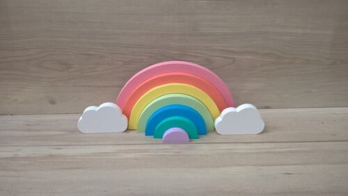 Arco Íris + nuvens - decoração infantil Festa Arco Íris