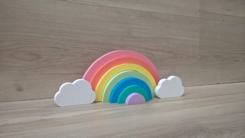 Arco Íris + nuvens - decoração infantil Festa Arco Íris