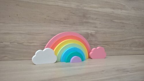 Arco Íris + nuvens - decoração infantil Festa Arco Íris