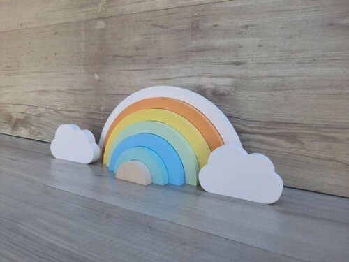 Arco Íris + Nuvens - Decoração Infantil Festa Arco Íris