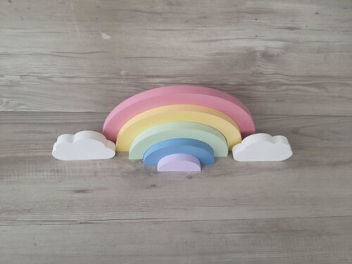 Arco Íris + Nuvens - Decoração Infantil Festa Arco Íris