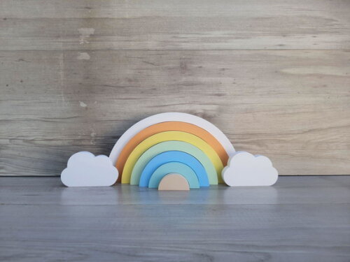 Arco Íris + Nuvens - Decoração Infantil Festa Arco Íris