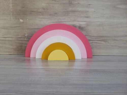 Arco Íris de Mesa em mdf - 5 Arcos - Cores Personalizadas