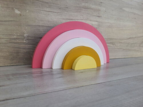 Arco Íris de Mesa em mdf - 5 Arcos - Cores Personalizadas