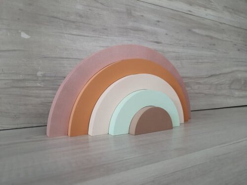 Arco Íris de Mesa em mdf - 5 Arcos - Cores Personalizadas