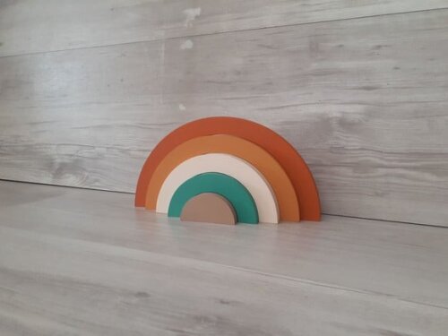 Arco Íris de Mesa em mdf - 5 Arcos - Cores Personalizadas