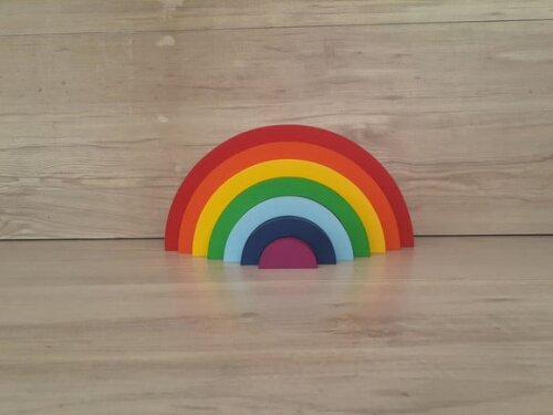 Arco Íris de mesa em mdf - CORES PERSONALIZADAS