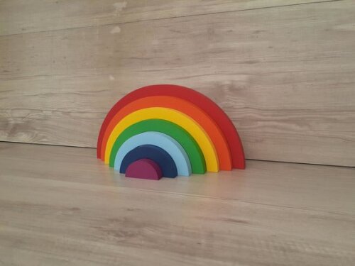 Arco Íris de mesa em mdf - CORES PERSONALIZADAS