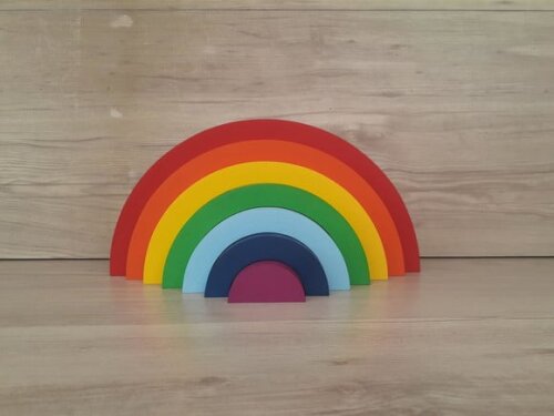 Arco Íris de mesa em mdf - CORES PERSONALIZADAS