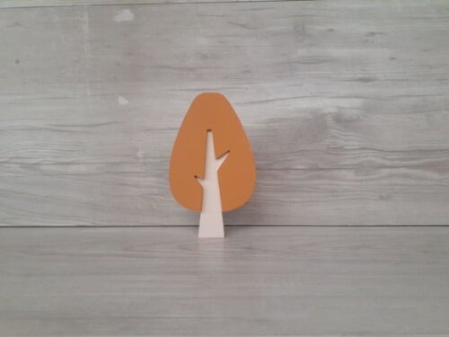 Árvore Escandinava Mod. Gota - Peça de Mesa em mdf - 15 cm