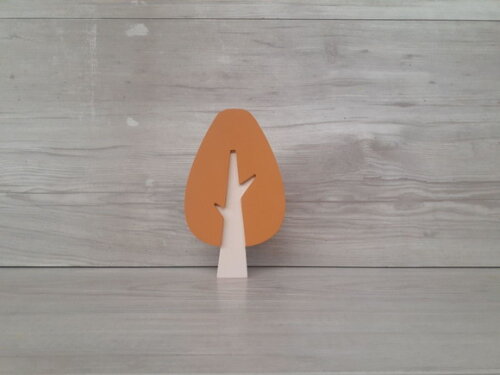 Árvore Escandinava Mod. Gota - Peça de Mesa em mdf - 15 cm