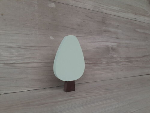 Árvore Escandinava Mod. Gota - Peça de Mesa em mdf - 15 cm