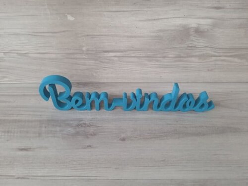 Bem-vindos - Palavra de Mesa em mdf - Linha Gh