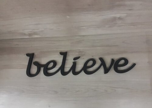 Believe - Palavra Personalizada em mdf para Parede