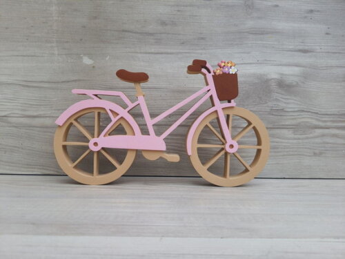 Bicicleta com Flores - Decoração de Mesa em mdf