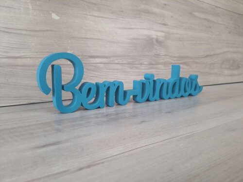 Bem-vindos - Palavra de Mesa em mdf - Linha Gh