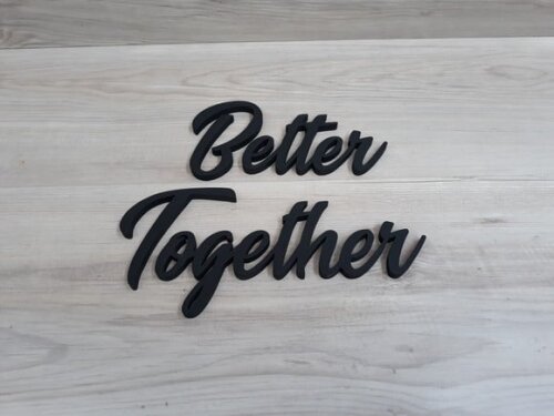 Better Together - palavras personalizadas de parede em mdf