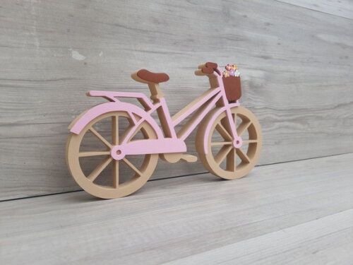 Bicicleta com Flores - Decoração de Mesa em mdf
