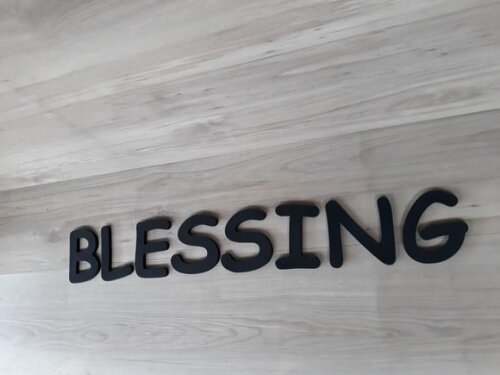 BLESSING - Palavra Decorativa de Parede em mdf