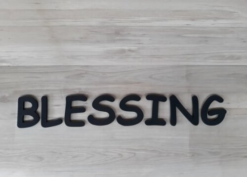 BLESSING - Palavra Decorativa de Parede em mdf