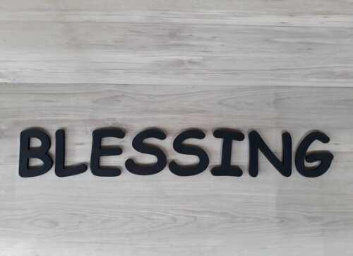 BLESSING - Palavra Decorativa de Parede em mdf