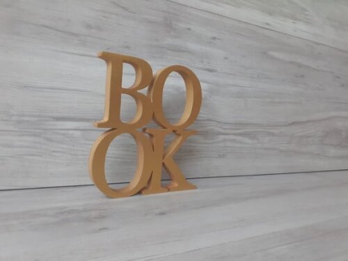 BOOK - letras em mdf decorativa