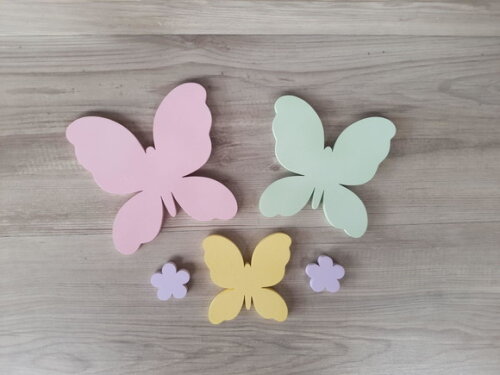 Borboletas e Flores de Parede em mdf