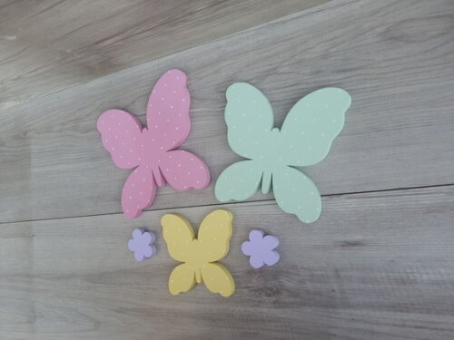 Borboletas e Flores de Parede em mdf