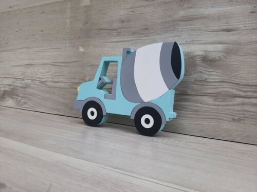 Carrinho Decorativo em mdf para Mesa - Betoneira