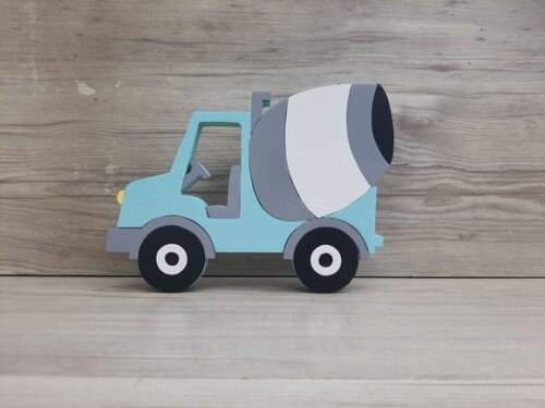 Carrinho Decorativo em mdf para Mesa - Betoneira