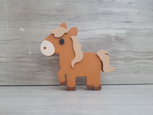 Cavalinho de Mesa em mdf - Decoração Fazendinha - 15 cm