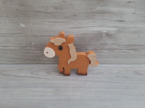 Cavalinho de Mesa em mdf - Decoração Fazendinha - 15 cm