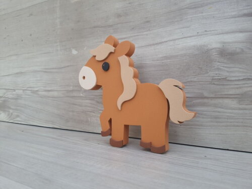 Cavalinho de Mesa em mdf - Decoração Fazendinha - 15 cm