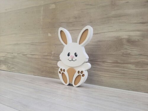 Coelhinho de Mesa em mdf - Decoração Infantil - 15 cm