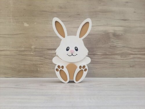 Coelhinho de Mesa em mdf - Decoração Infantil - 15 cm