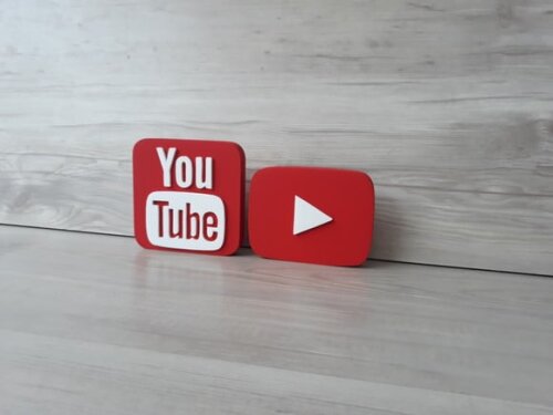 Combo Mídias Sociais - Simbolo Youtube e Youtube Play -12 cm